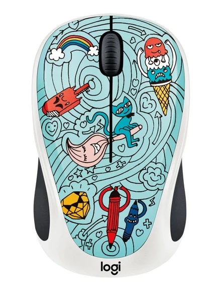 LOGİTECH M238 DOODLE KOLEKSİYON KABLOSUZ MOUSE - BAE-BEE BLUE