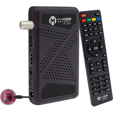 MAGBOX NATURAL PLUS FULL HD + USB MİNİ HD UYDU ALICISI TKGSLİ + YOUTUBELU