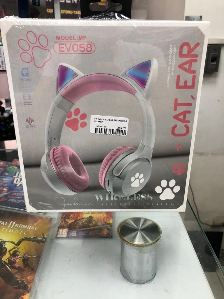 MF EVO 58 CAT EAR GRİ KABLOSUZ KULAKLIK