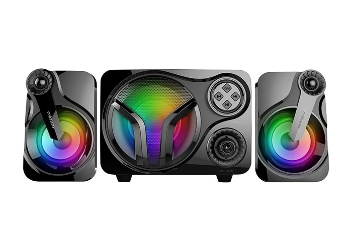MİKADO MD-BT28 5W+3W×2 BT,TF CARD,USB, FM RADYO SİYAH LED IŞIKLI SPEAKER