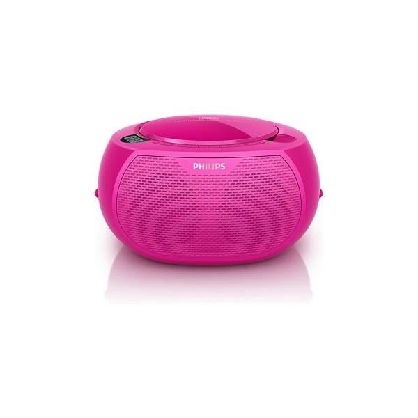 PHILIPS AZ100B/12 PEMBE PORTATİF CD ÇALAR FM RADYO MÜZİK SETİ