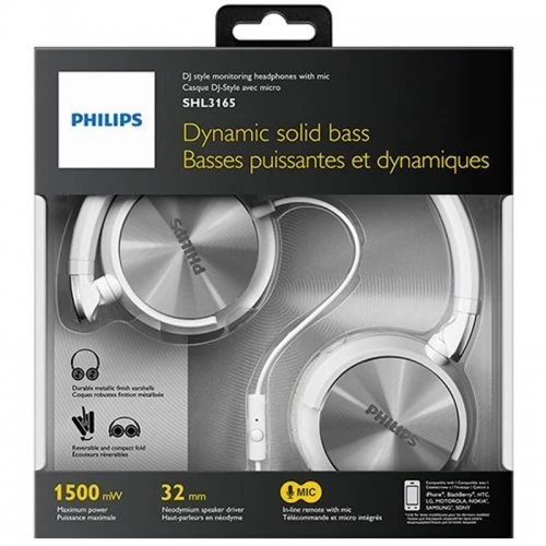 PHILIPS SHL3165WT/00 DYNAMIC SOLID BASS BEYAZ KULAKÜSTÜ KULAKLIK