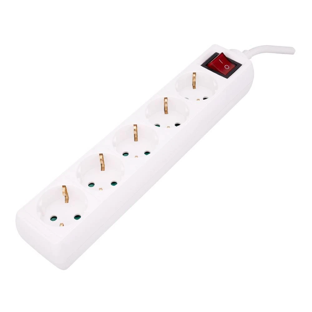 PHİLİPS SPS1050A/51 2M TAM BAKIR KABLOLU 5'Lİ ÇOCUK KORUMALI BEYAZ PRİZ ÇOKLAYICI