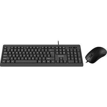 PHİLİPS SPT6224 SİYAH USB Q STANDART KABLOLU KLAVYE MOUSE SET