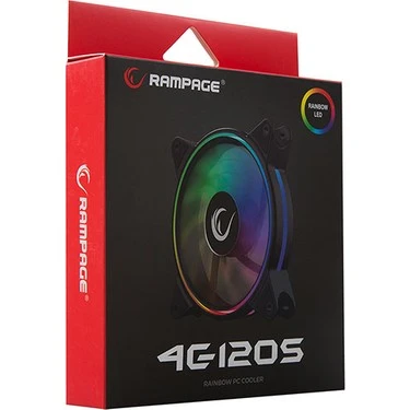 RAMPAGE 4C-120S 120*120*25MM GÖKKUŞAĞI RENKLİ KASA FANI