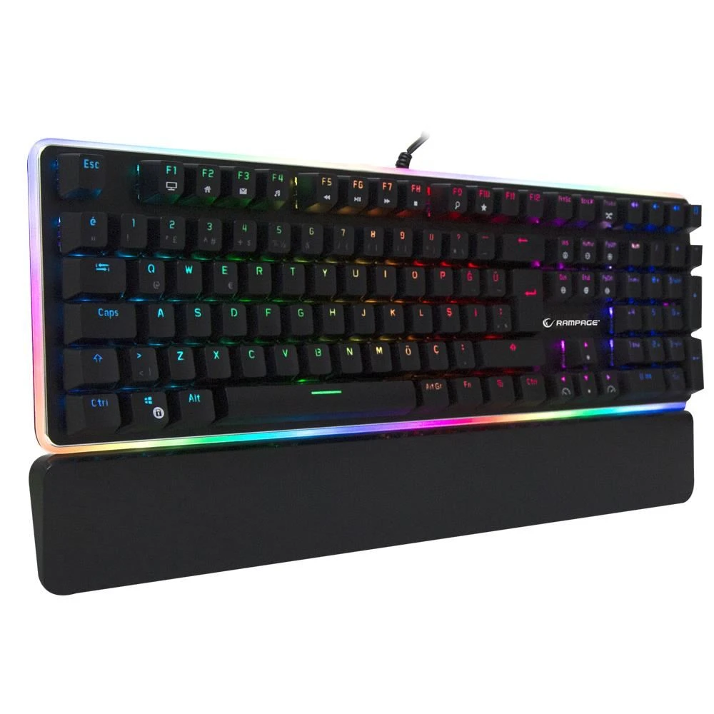 RAMPAGE KB-R96 ULTIMATE OPTİCAL SWITCH FULL RGB VE METAL GÖVDELİ OYUNCU MEKANİK KLAVYE
