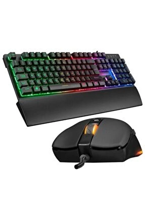 Rampage KM-RX7 Fortuna V2 Siyah Kablolu Oyuncu Klavye Mouse Seti