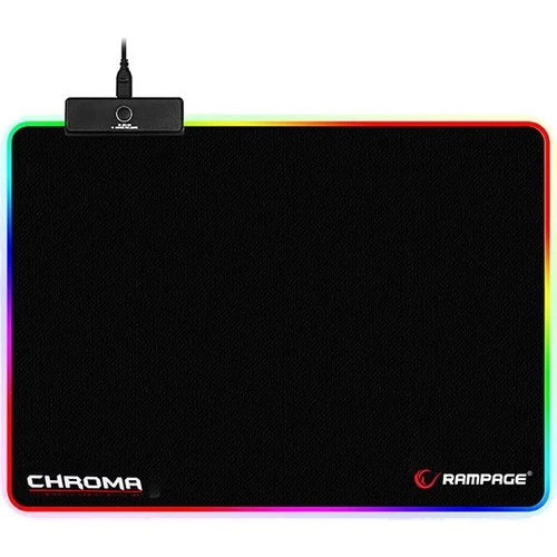 RAMPAGE MP-18 CHROMA 360X260X3MM LED AYDINLATMALI GAMİNG MOUSE PAD