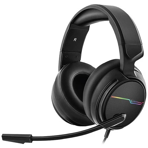 RAMPAGE RGW9 COMFORT SİYAH USB 7.1 SURROUND RGB OYUNCU MİKROFONLU KULAKLIK