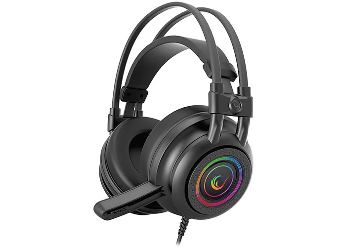 RAMPAGE RM-K2 X-QUADRO SİYAH USB 7,1 VERSİON RGB IŞIK EFEKTLİ OYUNCU MİKROFONLU KULAKLIK