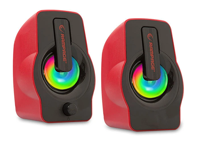 RAMPAGE RMS-G7 FALSETTO 2.0 6 WATT RGB LEDLİ KIRMIZI MULTİMEDİA GAMİNG USB SPEAKER