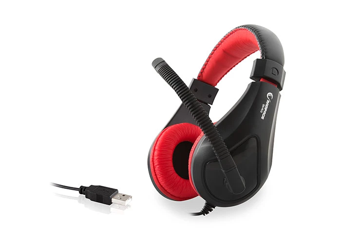 RAMPAGE SN-RU2 SİYAH/KIRMIZI OYUNCU USB MİKROFONLU KULAKLIK