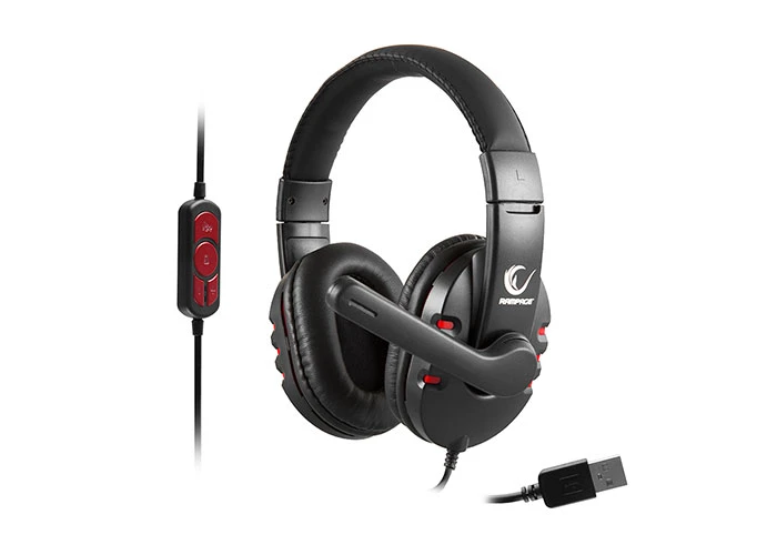RAMPAGE SN-RU7 SİYAH USB OYUNCU MİKROFONLU KULAKLIK