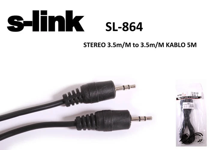 S-LINK SL-864 5M STEREO AUX KABLO