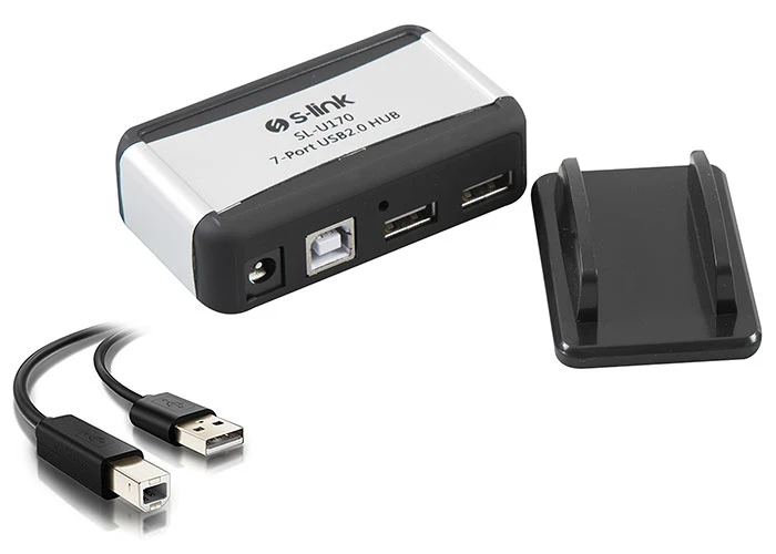 S-LİNK SL-U170 7 PORT USB 2.0 ADAPTÖRLÜ USB HUB