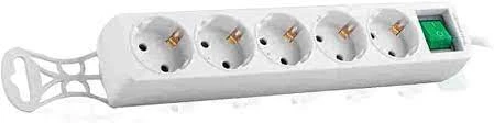 S-LİNK SPG-F05 1.5M 306 JOULE EURO SOKET 3G1.0MM TAM BAKIR 5'Lİ AKIM KORUMALI BEYAZ PRİZ ÇOKLAYICI