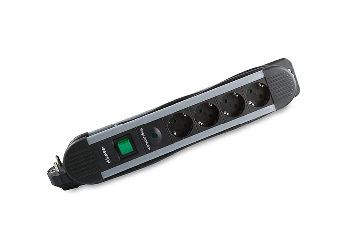S-LİNK SWAPP SPGKS04 1.5M 3G1.5MM2 900 JOULE 4LÜ AKIM KOR. GRİ PRİZ ÇOKLAYICI
