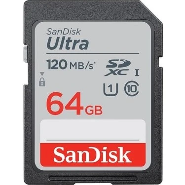 SANDISK ULTRA 64GB 120MB/S SDXC HAFIZA KARTI (SDSDUN4-064G-GN6IN)