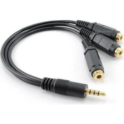 SES SİSTEMİ 5+1 KABLO 3,5MM STREO AUX DAN 3'LÜ DİŞİ STREO ÇOKLAYICI
