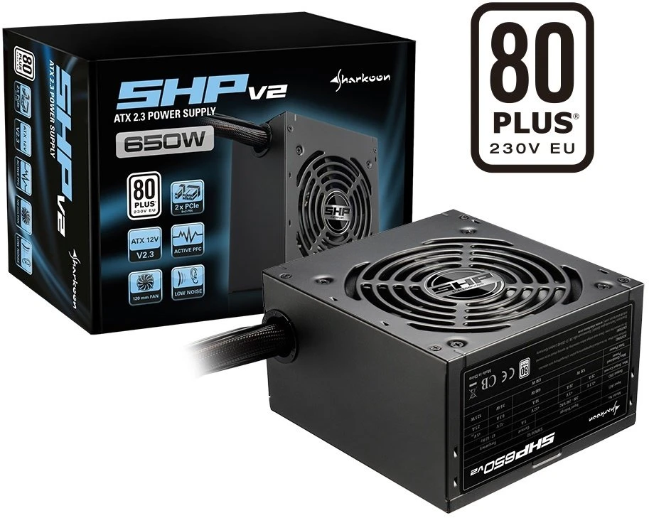 SHARKOON 650W SHP650 V2 80+ GÜÇ KAYNAĞI