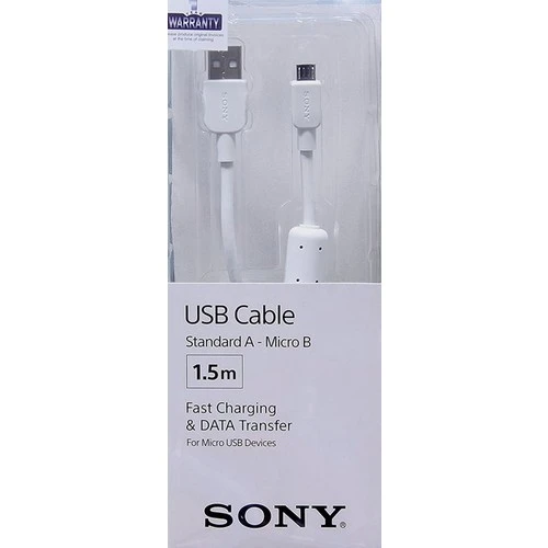 SONY MİCRO USB ŞARJ VE TRANSFER KABLOSU CP-AB150 BEYAZ