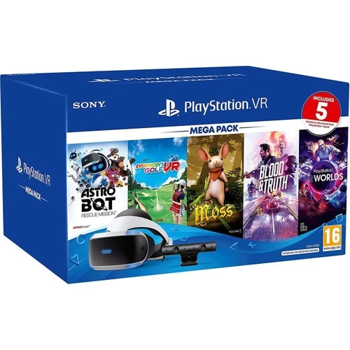 TEŞHİR SONY PLAYSTATION VR MEGA PACK 3 PS VR + CAMERA + 5 OYUN + PS5 ADAPTÖR SONY EURASİA
