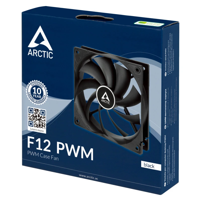 TEŞHİR ARCTİC AR-ACFAN00203A F12 12 CM 4 PİN PWM SİYAH KANATLI KASA FANI