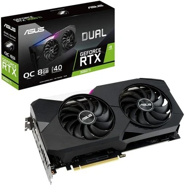 TEŞHİR ASUS RTX 3060 Tİ DUAL OC V2 (LHR) 8GB GDDR6 256BİT (DUAL-RTX3060TI-O8G-V2)