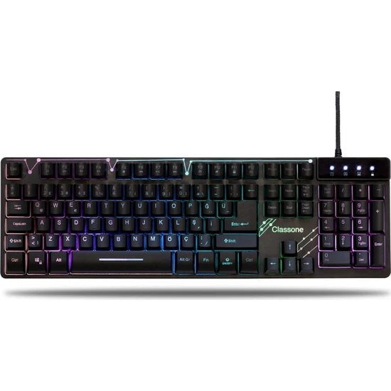 TEŞHİR CLASSONE RGB10 METAL LED IŞIKLI KLAVYE