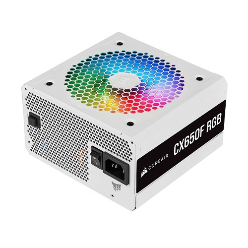 TEŞHİR CORSAİR CX650F RGB WHİTE CP-9020226-EU 650W 80 PLUS BRONZE RGB BEYAZ FULL MODÜLER POWER SUPPLY