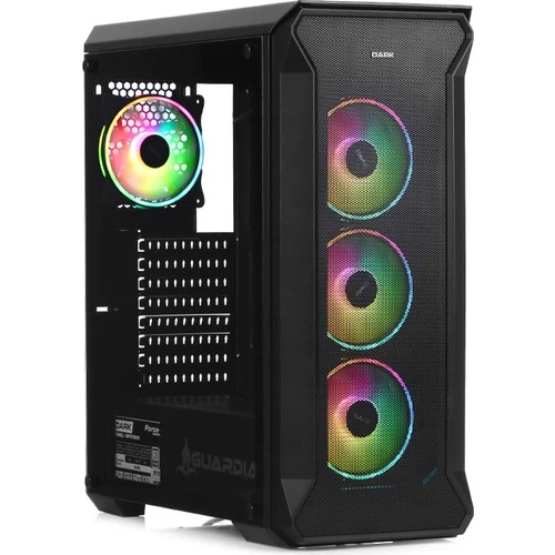 TEŞHİR DARK GUARDİAN PRO 4X12CM ARGB LED FANLI USB 3,0 BİLGİSAYAR KASASI (PSU YOK)