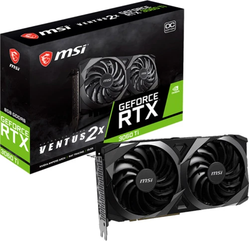 TEŞHİR MSI GEFORCE RTX 3060 Tİ VENTUS 2X 8G OCV1 LHR 8GB GDDR6 256 BİT EKRAN KARTI
