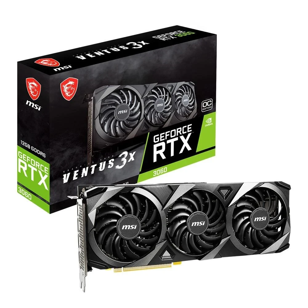 TEŞHİR MSI NVIDIA GEFORCE RTX 3060 VENTUS 3X OC LHR 12 GB GDDR6 192 BİT EKRAN KARTI