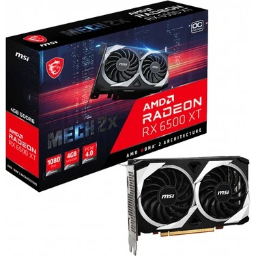 TEŞHİR MSI RADEON RX 6500 XT MECH 2X 4G OC GDDR6 64BİT AMD EKRAN KARTI