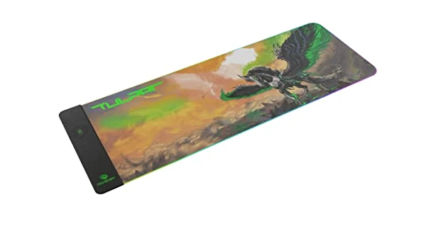 TEŞHİR PUSAT XL ŞARJ DESTEKLİ RGB MOUSEPAD KUMAŞ YÜZEY KAPLAMA - TULPAR TASARIM