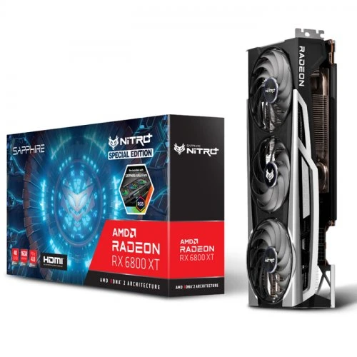 TEŞHİR SAPPHİRE 11304-01-20G SAFETY NİTRO VE AMD RADEON RX 6800 XT OC SE OYUN GRAFİK KARTI, 16 GB GDDR6, SİYAH