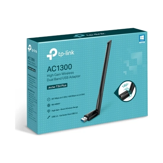 Teşhir TP-Link Archer T3U Plus 1300 Mbps Kablosuz Ağ Adaptörü