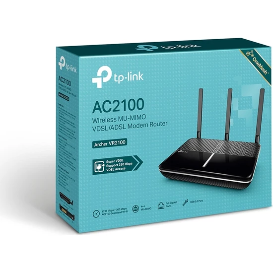 TEŞHİR TP-LİNK ARCHER VR2100 AC2100 WIRELESS MUMIMO VDSL ADSL MODEM ROUTER