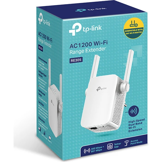 TEŞHİR TP-LİNK RE305 1200 MBPS KABLOSUZ AC DUAL BAND HARİCİ ANTENLİ MENZİL GENİŞLETİCİ