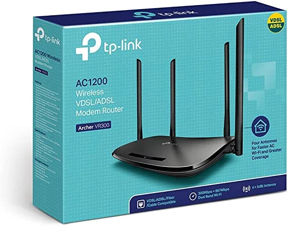 Teşhir TP-Link Archer VR300 4 Port 1200 Mbps 5GHz VDSL2 Modem