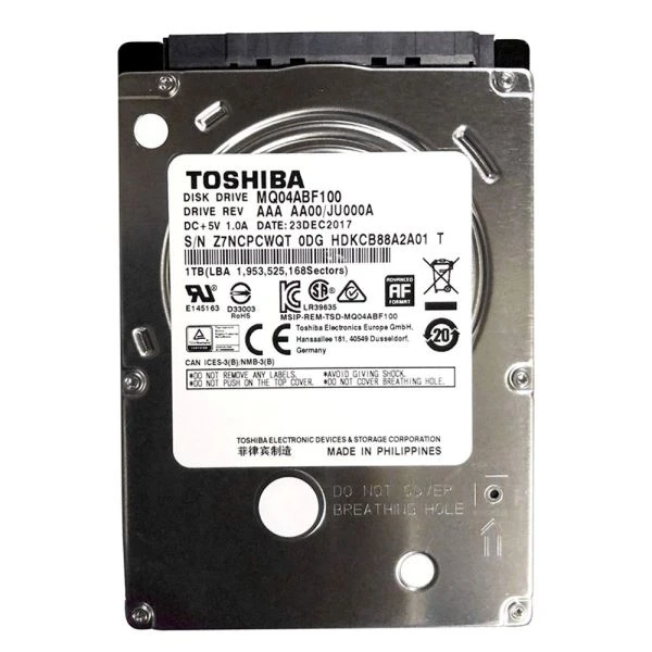 TOSHIBA 2,5" 1TB 128MB 5400RPM MQ04ABF100