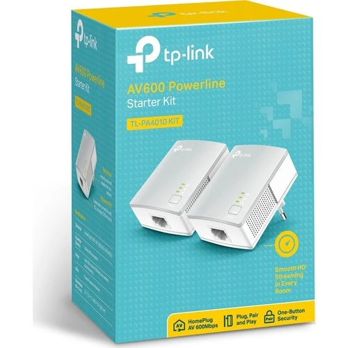 TP-LINK TL-PA4010KIT AV600 500Mbps Tak-Kullan 300 Metre Mesafeli Powerline Adaptör