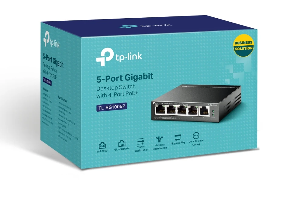 TP-LINK TL-SG1005P 5-PORT GİGABİT POE MASAÜSTÜ SWITCH