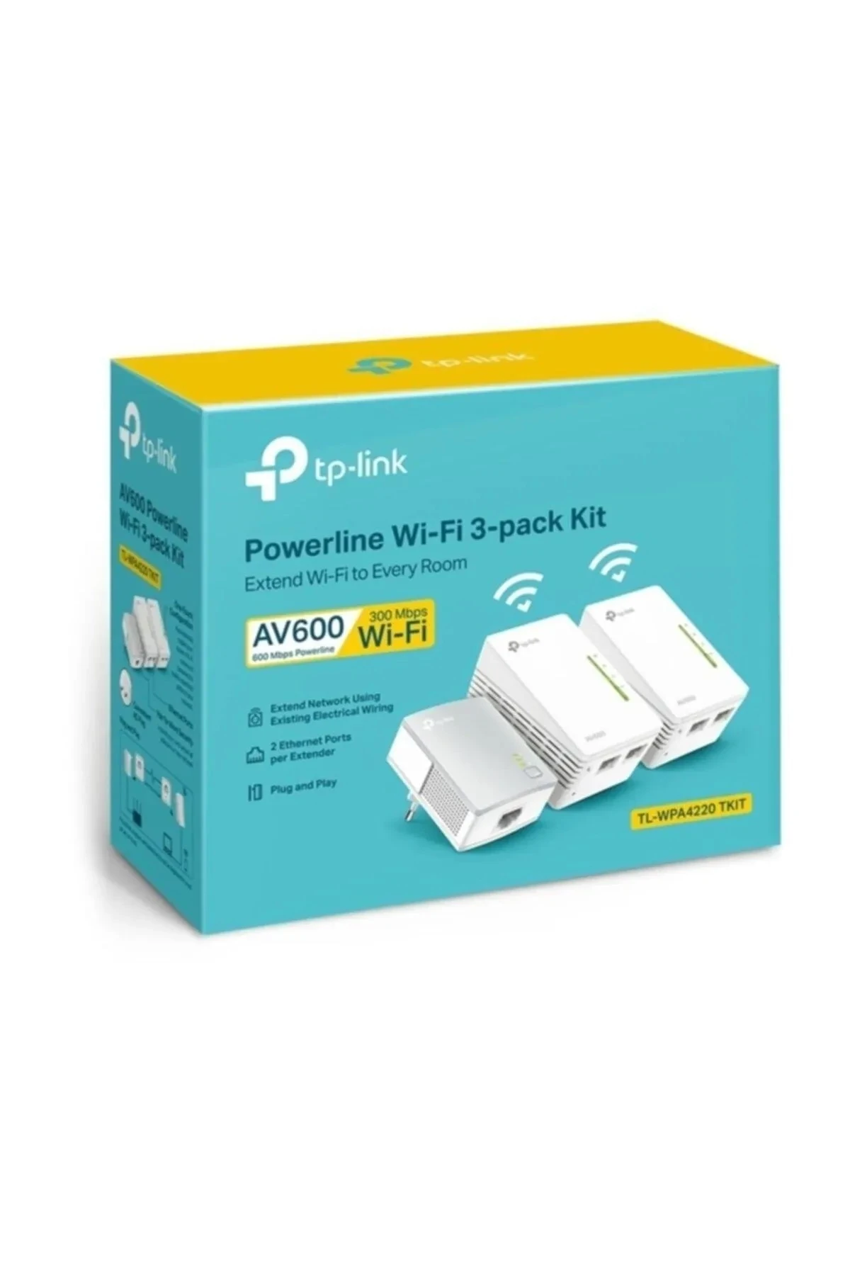 TP-LİNK TL-WPA4220T KIT 300 MBPS 2.4 GHZ MENZİL GENİŞLETİCİ POWERLİNE KİTİ 3'LÜ