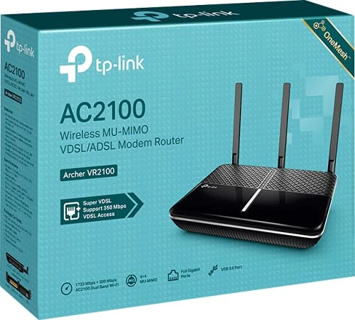 TP-LINK VR2100 AC2100 5 GHZ 4 PORT 350 MBPS VDSL-ADSL KABLOSUZ MODEM ROUTER