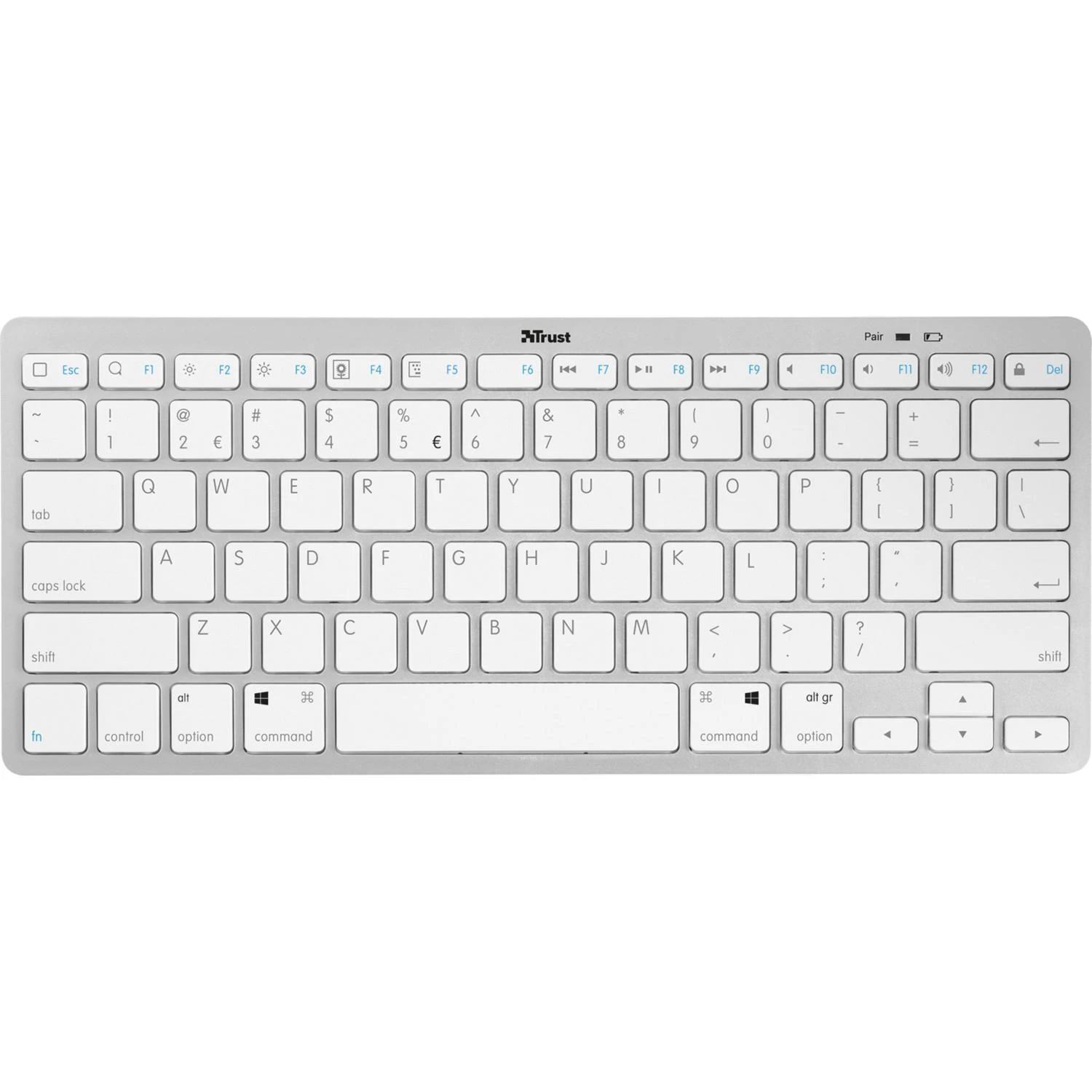 TRUST 23756 NADO PC/LAPTOP/ANDROID/IOS UYUMLU TÜRKÇE Q KLAVYE BLUETOOTH KLAVYE