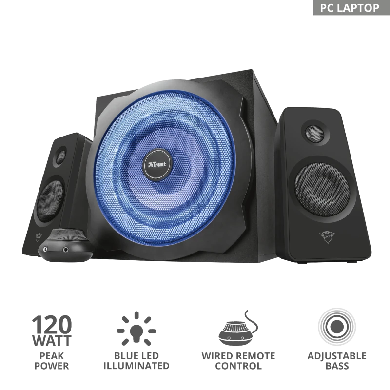 TRUST GXT 628 TYTAN 2.1 IŞIKLI HOPARLÖR SETİ