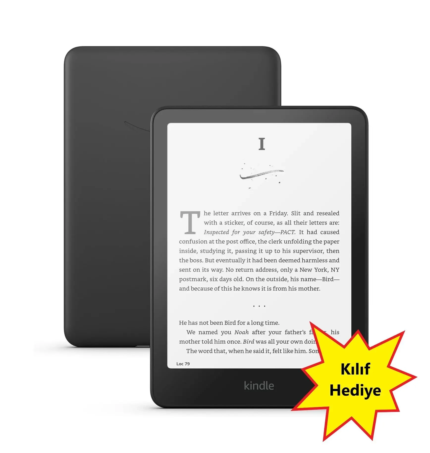 Amazon Kindle 7″ Paperwhite 2024 E Kitap Okuyucu 16 GB Reklamsız Siyah + Kılıf Hediye
