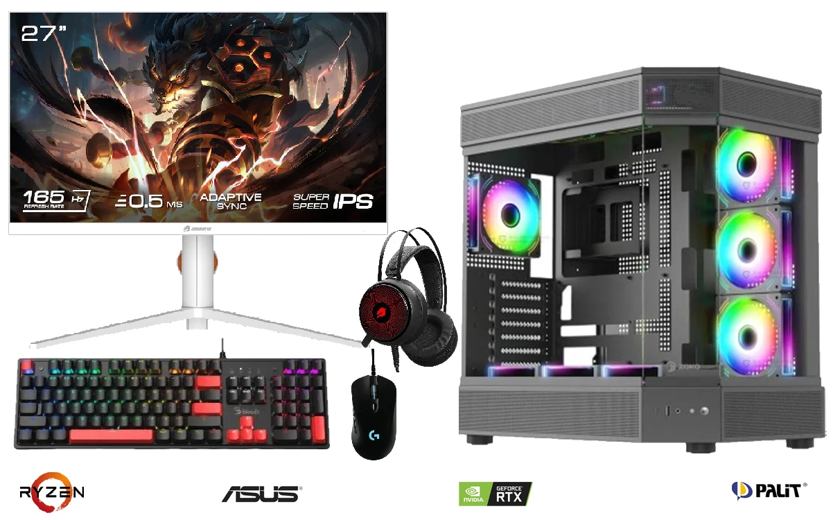 AMD RYZEN 5 9600X+32GB RAM+1TB M2+RTX 5070 Tİ+27" MONİTÖR OYUNCU BİLGİSAYARI