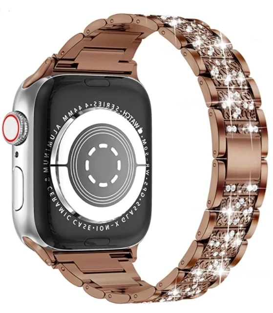 Apple Watch 40mm Wiwu Three Beads Set Auger Metal Kordon Rose Gold